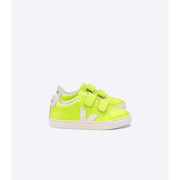 Kids' Veja ESPLAR LEATHER Sneakers Green | ZA 822VRW